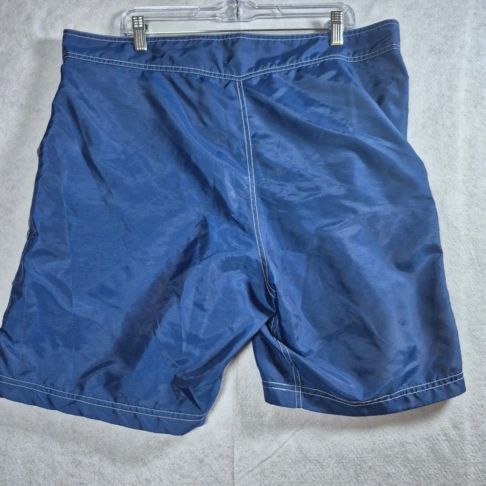 Vintage Nike VB Volleyball Board Shorts Mens Blue Nylon Cargo Swim Y2K 2000s
